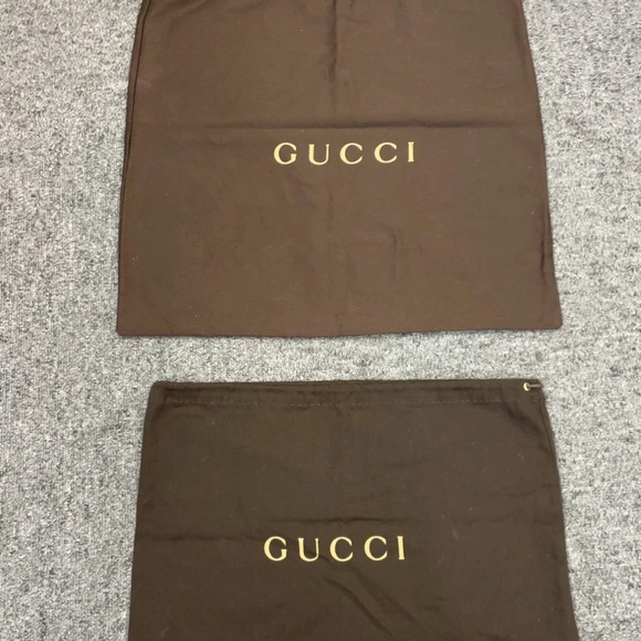 Gucci brown drawstring dust bag (ONE) - Picture 2 of 4